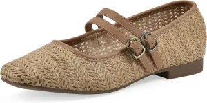 WHITE MOUNTAIN Women's Bocage Double-Strap Flat