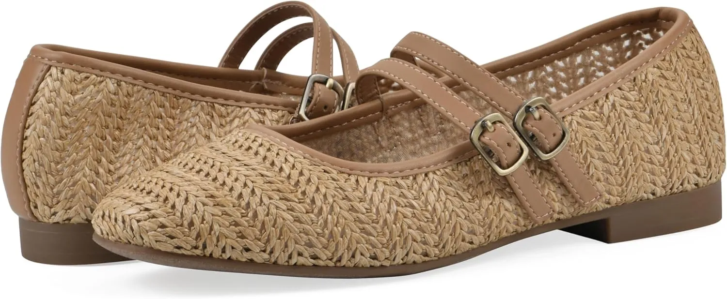 WHITE MOUNTAIN Women's Bocage Double-Strap Flat