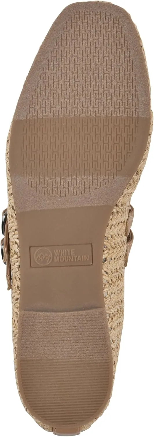 WHITE MOUNTAIN Women's Bocage Double-Strap Flat
