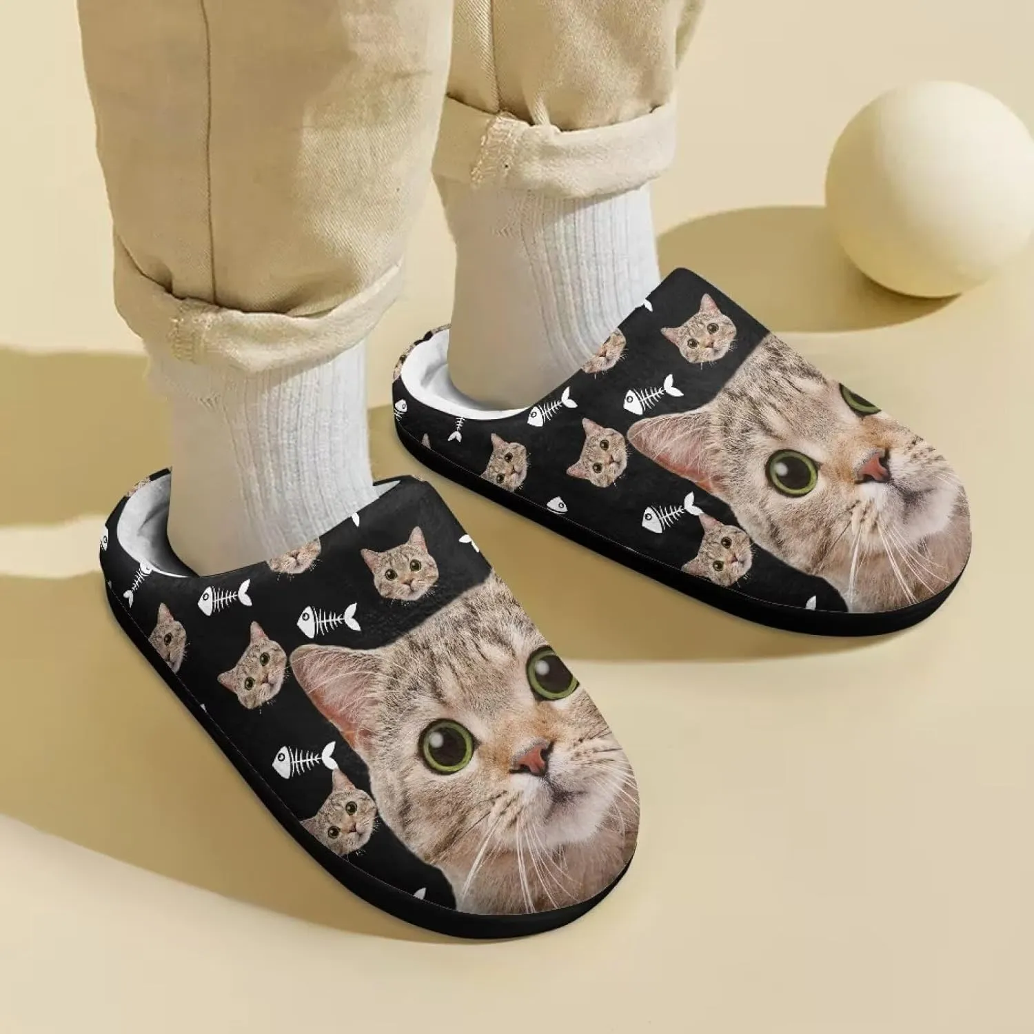 Winter Fuzzy Slippers for Kids, Soft Comfy House Slippers for Bedroom, Closed Toe Anti-Skid Scuff Slippers