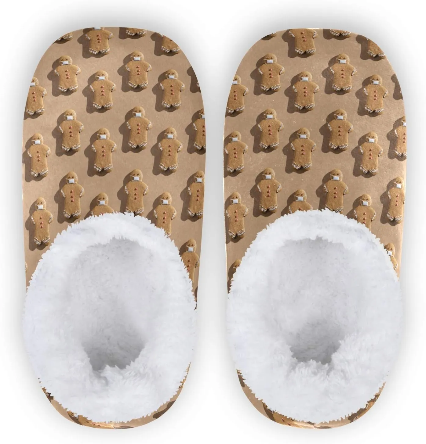 Winter House Slippers for Women/Men with Red And Yellow Autumn Maple Leaves Element Cozy Fleece Slippers