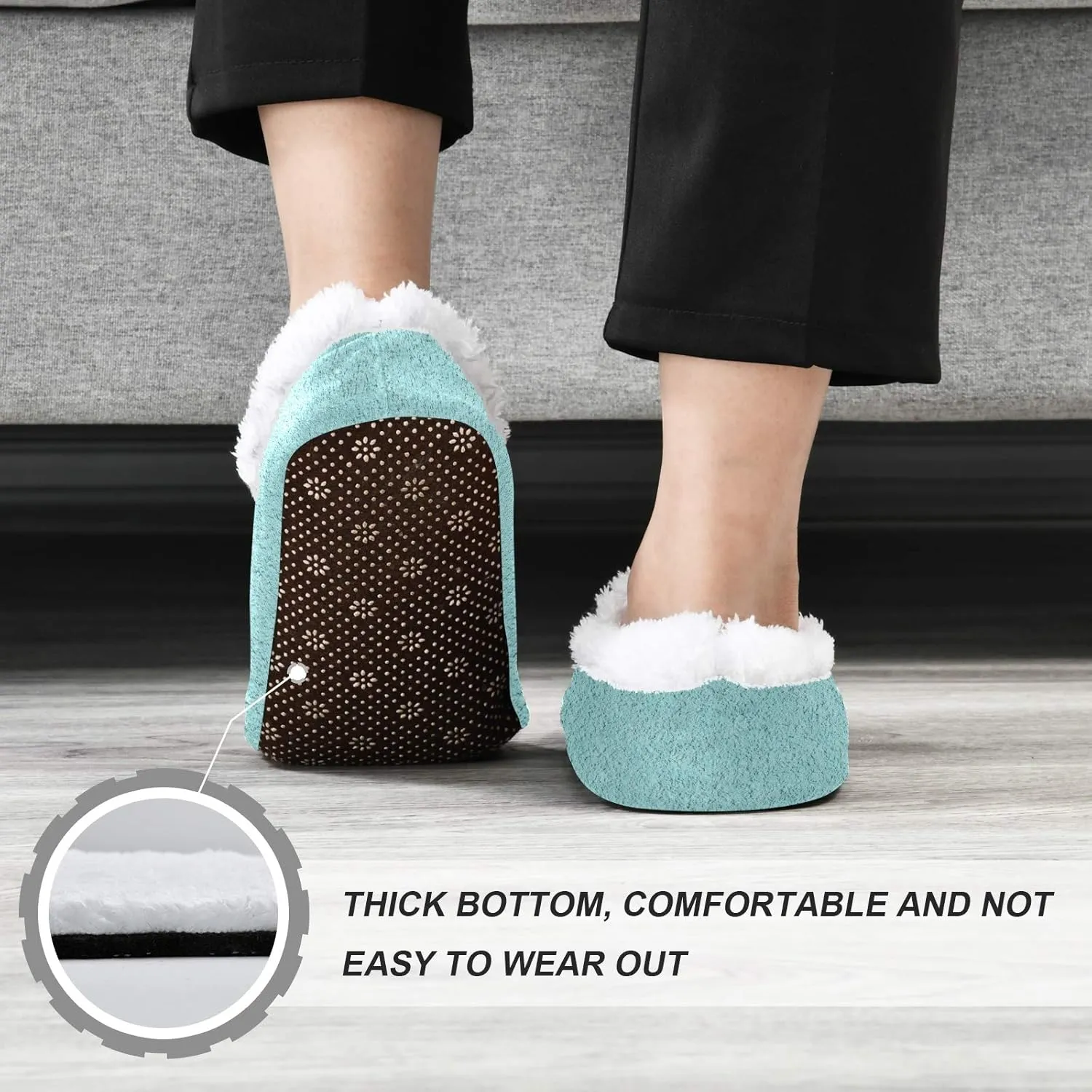 Winter House Slippers for Women/Men with Red And Yellow Autumn Maple Leaves Element Cozy Fleece Slippers
