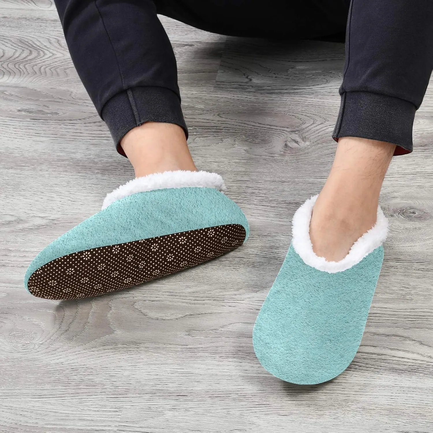 Winter House Slippers for Women/Men with Red And Yellow Autumn Maple Leaves Element Cozy Fleece Slippers