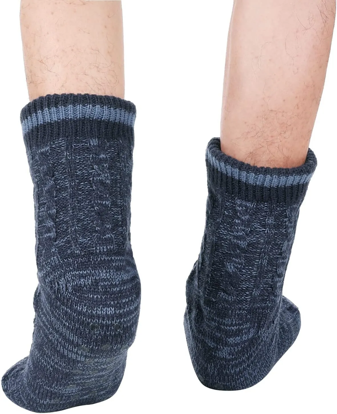 Winter Mens Fluffy Warm Fleece Lining Slipper Socks Sleeping Socks Christmas Socks