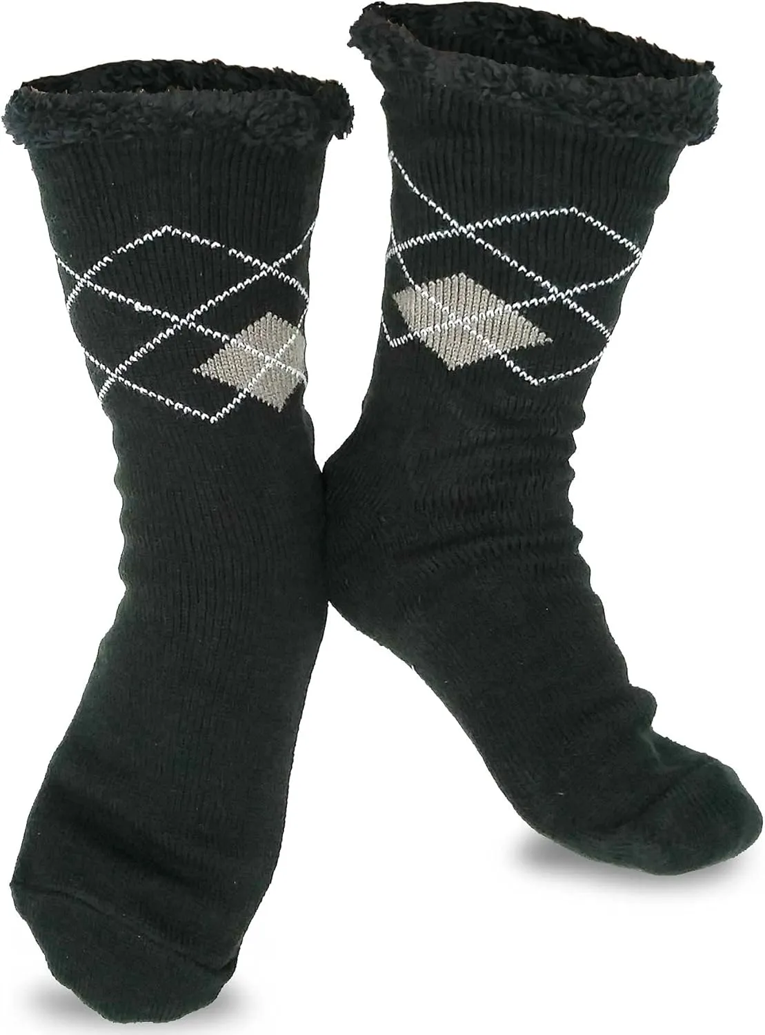 Winter Thick Thermal Double Layer Crew Socks for Adults 3 Pair Christmas Santa Snowman Deer Cat Dog Ski Socks