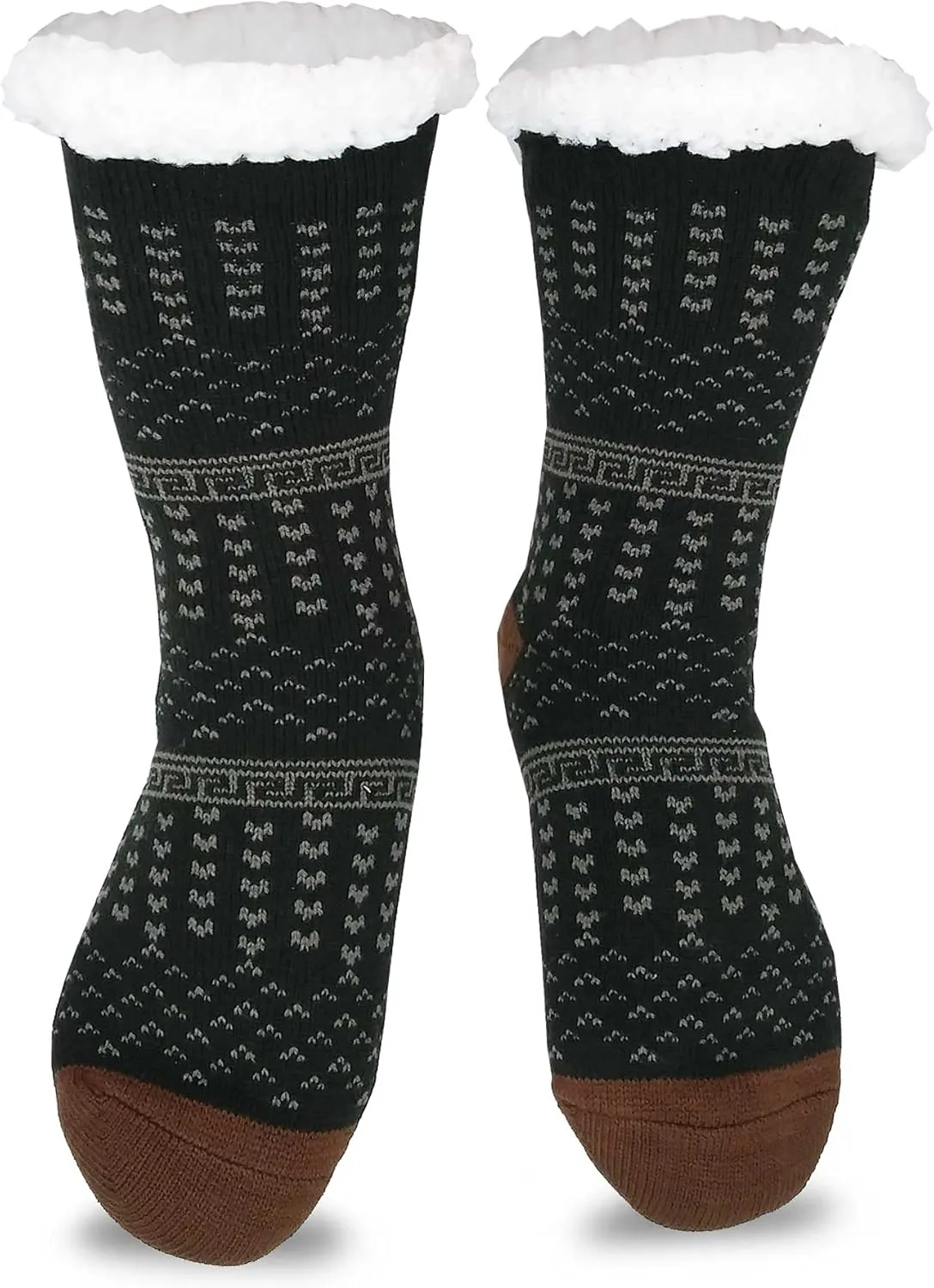 Winter Thick Thermal Double Layer Crew Socks for Adults 3 Pair Christmas Santa Snowman Deer Cat Dog Ski Socks