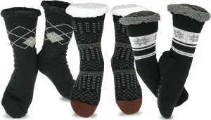 Winter Thick Thermal Double Layer Crew Socks for Adults 3 Pair Christmas Santa Snowman Deer Cat Dog Ski Socks