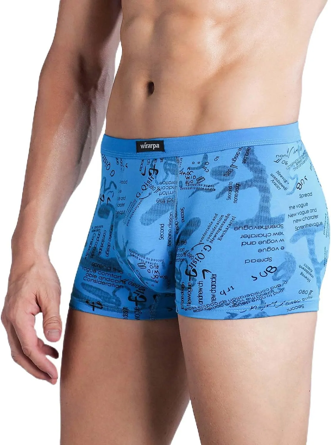wirarpa Men's Breathable Modal Microfiber Trunks Underwear Covered Band Multipack