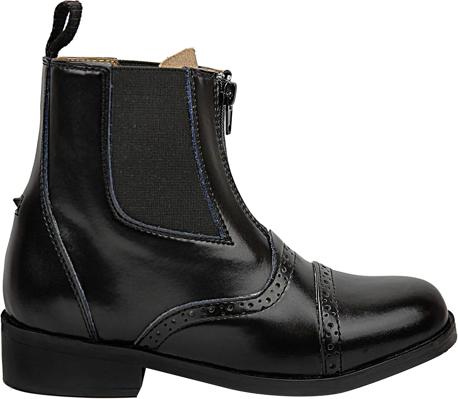 Women Ladies English Horse Riding Light Weight Leather Glory Zip Zipped Paddock Boots