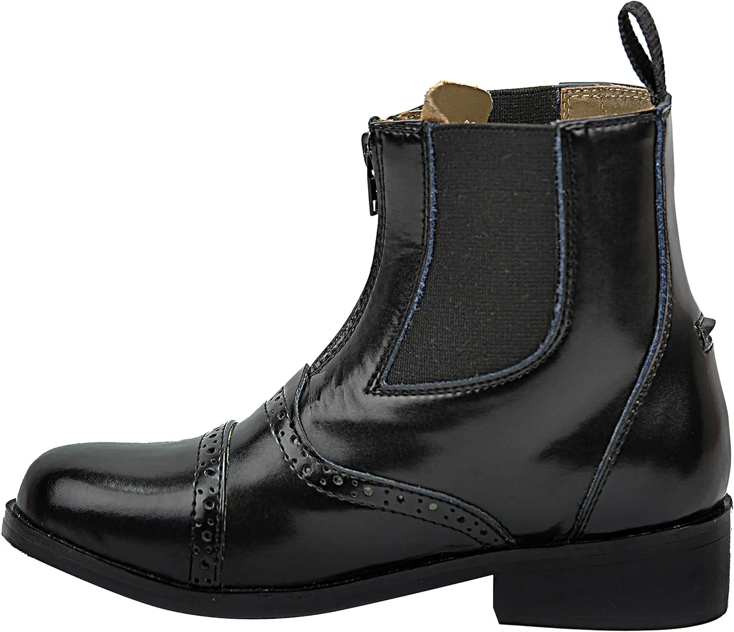 Women Ladies English Horse Riding Light Weight Leather Glory Zip Zipped Paddock Boots