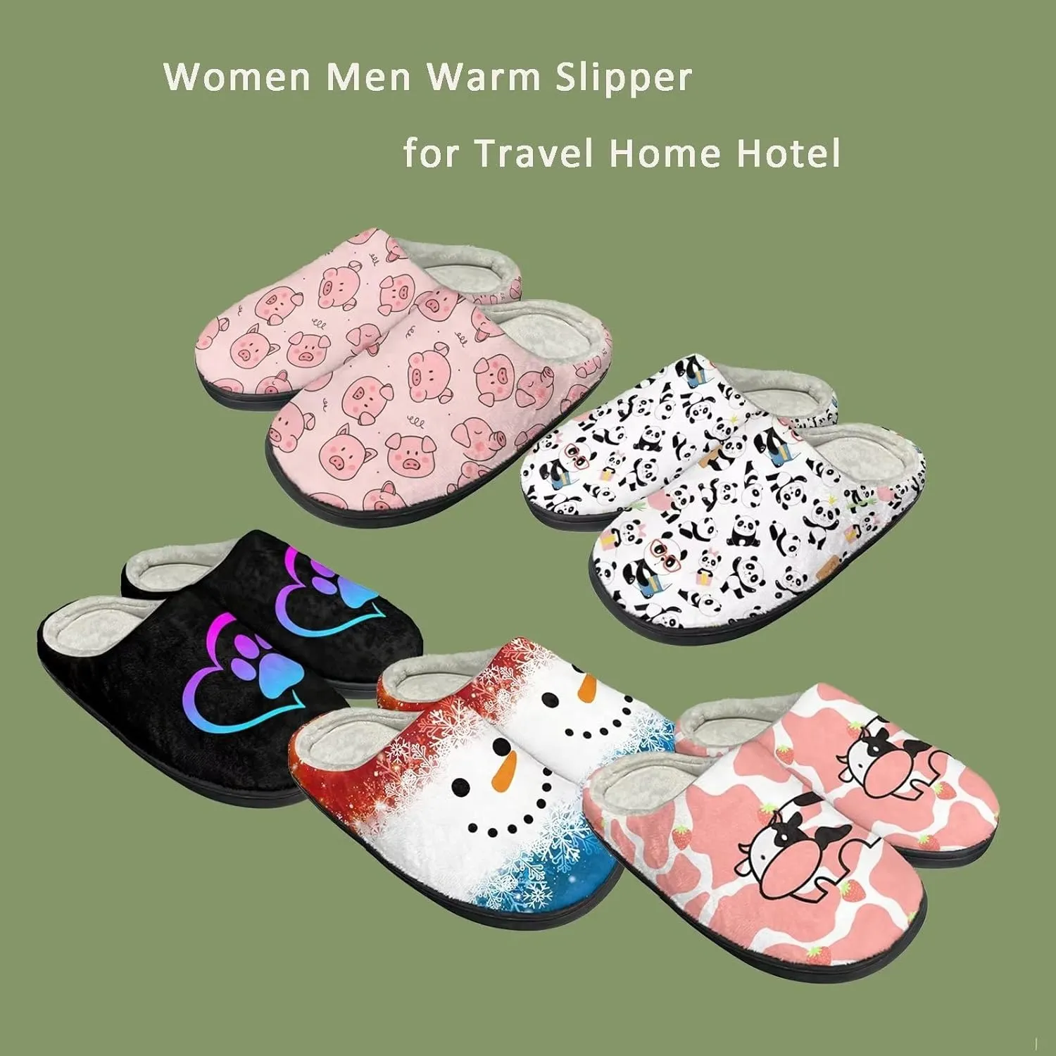 Women Men Winter Warm Slipper Fluffy Slipperss Indoor Outdoor Shoes