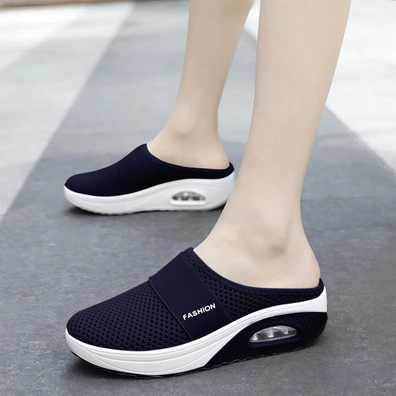 Women's Air Cushion Slip-On Walking Shoes- Orthopedic Diabetic Walking Shoes,Air Cushion Platform Mesh Orthopedic Diabetic Walking Shoes