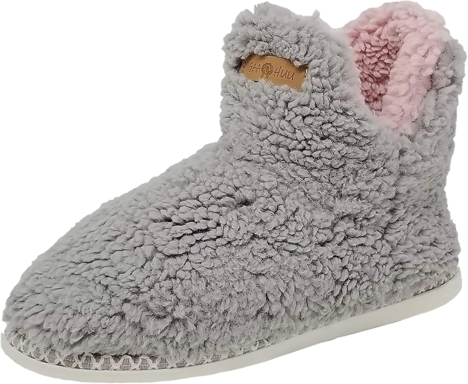 Womens Berber Slipper boot with memory foam
