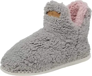 Womens Berber Slipper boot with memory foam