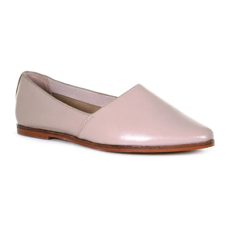 Women's Bianca Leather Flat Cream