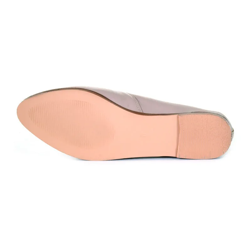 Women's Bianca Leather Flat Cream