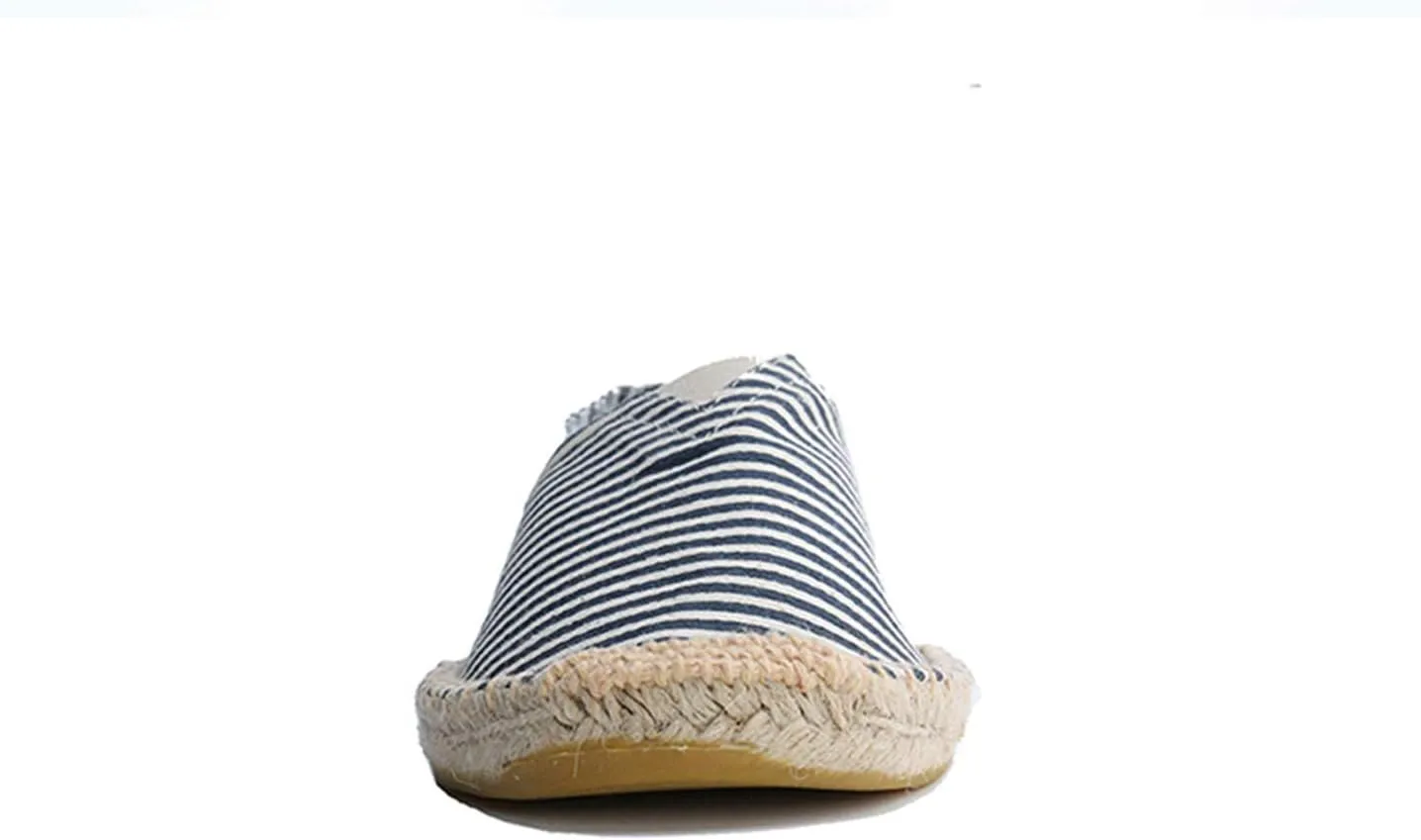 Women's Breathable Canvas Stripe Slip on Flat Espadrilles