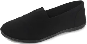 Womens Canvas Slip-On Shoes with Padded Insole