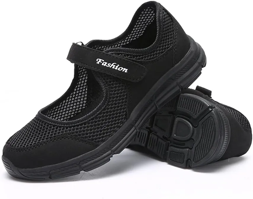 Women's Casual Walking Sneakers Lightweight Breathable Flat Mary Jane Shoes