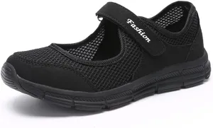 Women's Casual Walking Sneakers Lightweight Breathable Flat Mary Jane Shoes