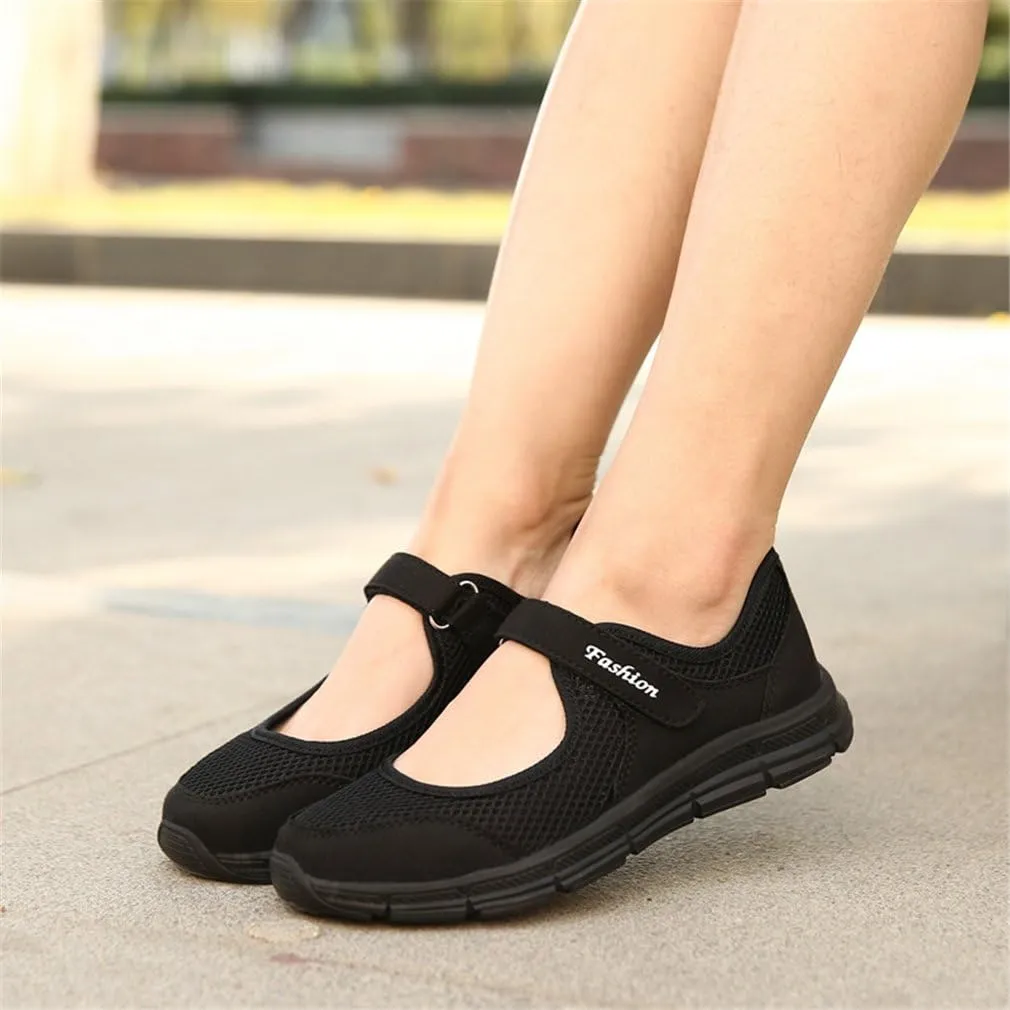 Women's Casual Walking Sneakers Lightweight Breathable Flat Mary Jane Shoes