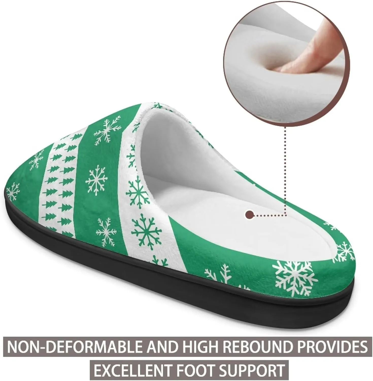 Women's Cotton Slipper Winter Warm Cozy Furry Fuzzy Home Slipper Non-Slip Outdoor Bedroom Slipper for Girls US 3-13