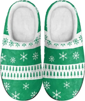 Women's Cotton Slipper Winter Warm Cozy Furry Fuzzy Home Slipper Non-Slip Outdoor Bedroom Slipper for Girls US 3-13