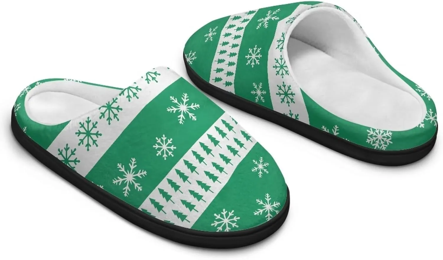 Women's Cotton Slipper Winter Warm Cozy Furry Fuzzy Home Slipper Non-Slip Outdoor Bedroom Slipper for Girls US 3-13