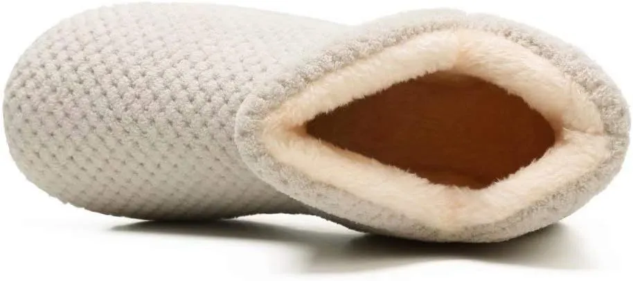 Women's Cozy Bootie Slippers Fuzzy Outdoor Indoor House Slippers