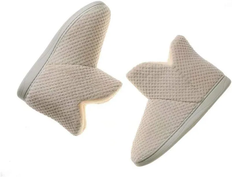 Women's Cozy Bootie Slippers Fuzzy Outdoor Indoor House Slippers