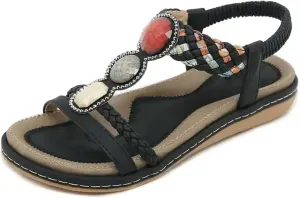 Women's Crystal Flip-Flops - Flat Heel Summer Casual Big Size