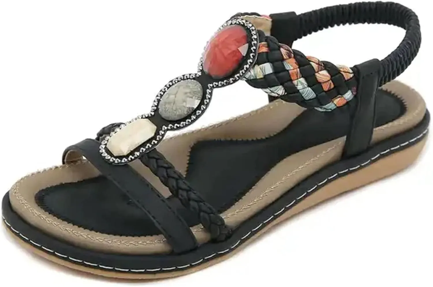 Women's Crystal Flip-Flops - Flat Heel Summer Casual Big Size
