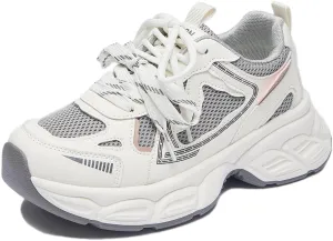 Women's Fashion Platform Sneakers Y2K Comfort Lightweight Breathable Walking Shoes Casual Sport Work Workout