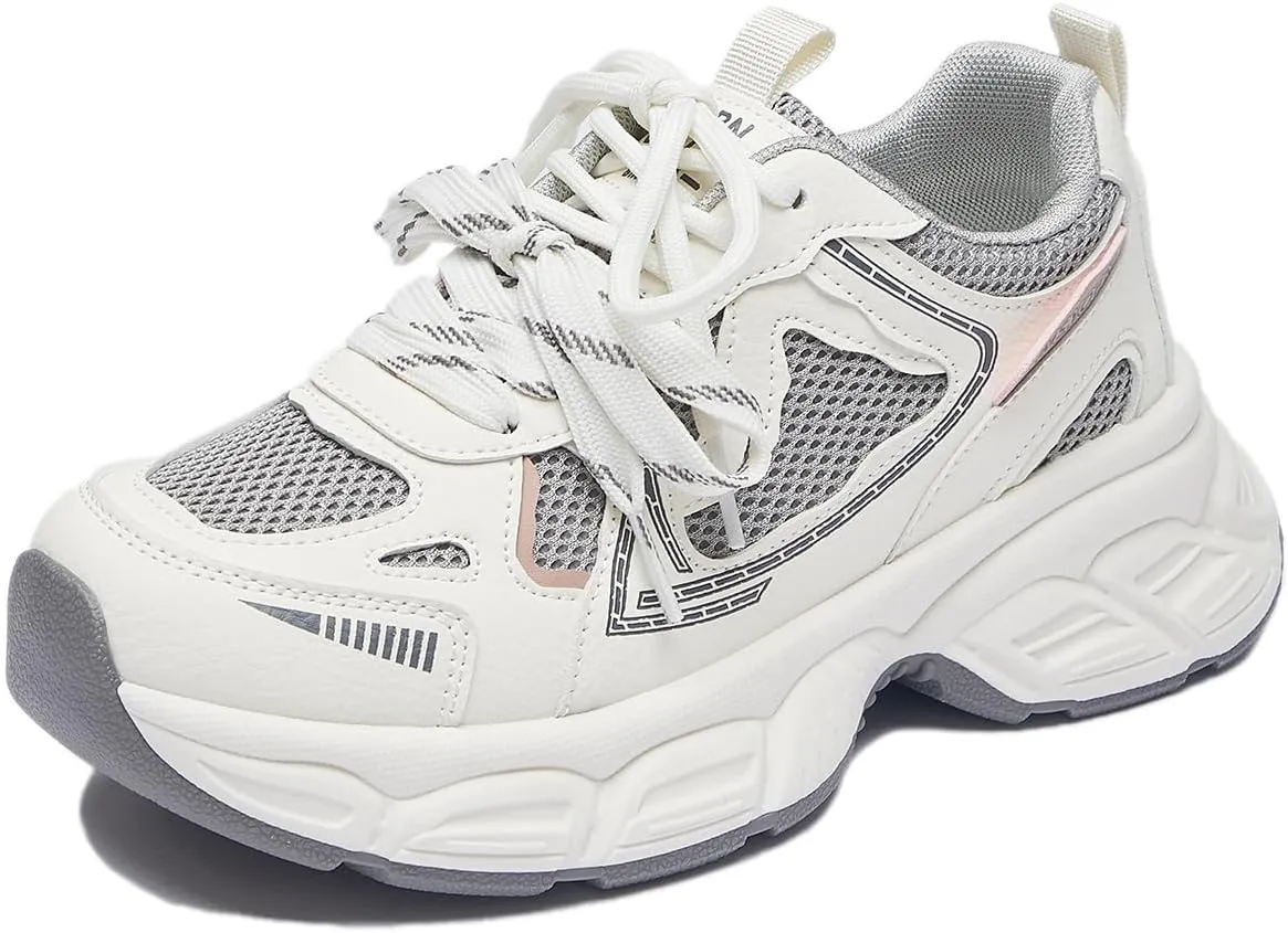 Women's Fashion Platform Sneakers Y2K Comfort Lightweight Breathable Walking Shoes Casual Sport Work Workout