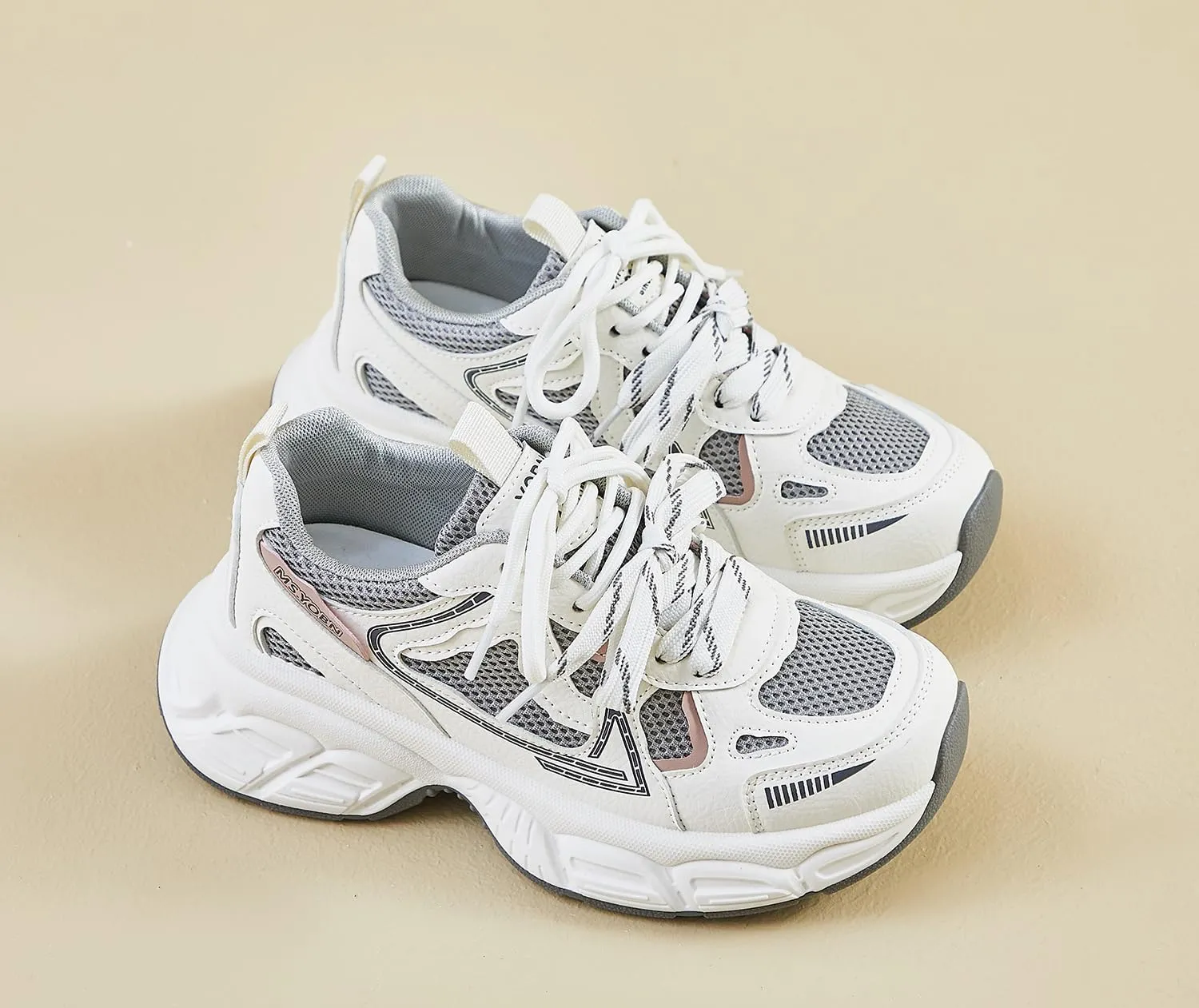 Women's Fashion Platform Sneakers Y2K Comfort Lightweight Breathable Walking Shoes Casual Sport Work Workout