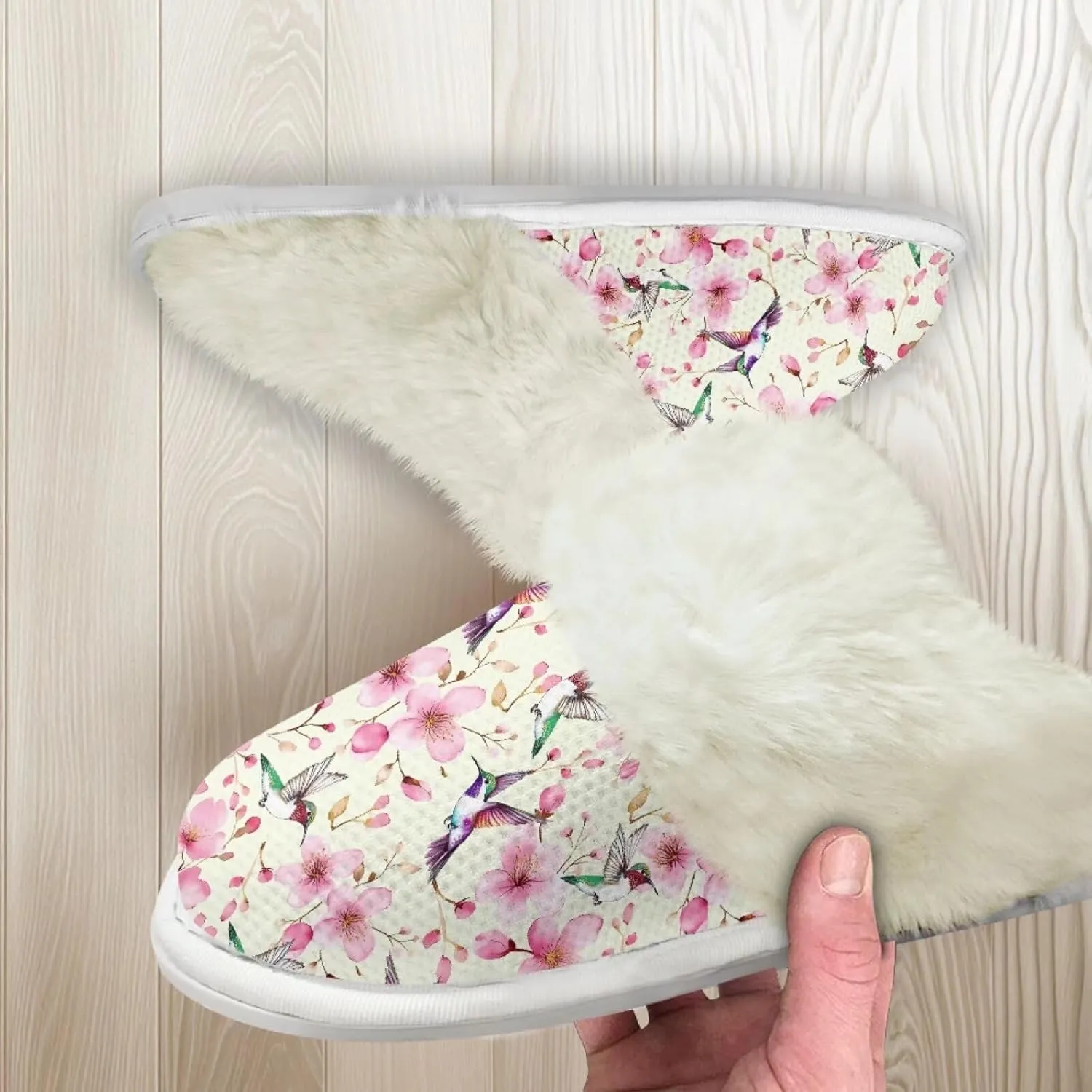 Women's Fuzzy Slip-on Slippers Cozy Lightweight House Slippers Non Slip Home Slippers Warm Winter Indoor Bedroom Slippers
