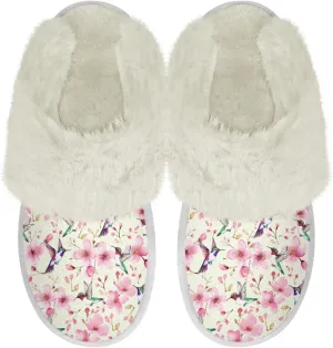 Women's Fuzzy Slip-on Slippers Cozy Lightweight House Slippers Non Slip Home Slippers Warm Winter Indoor Bedroom Slippers