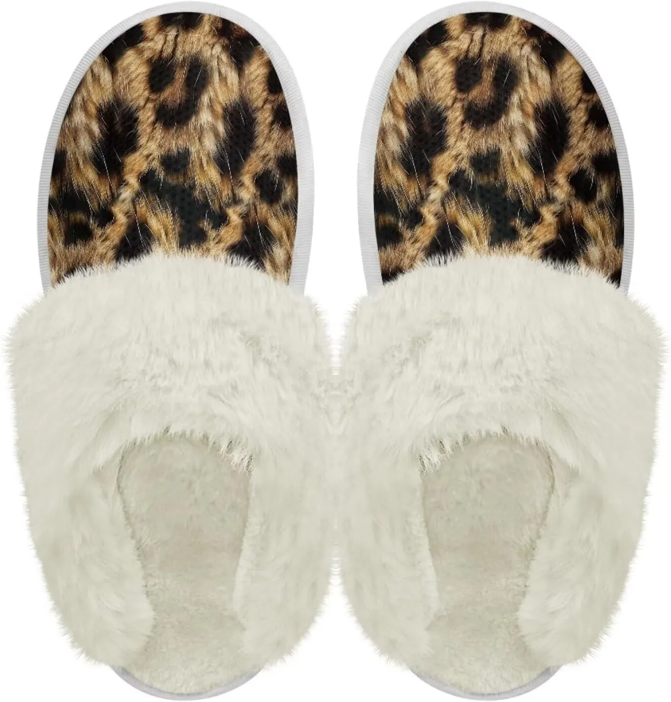 Women's Fuzzy Slippers Casual Slip On Soft Plush House Shoes with Non Skid Sole Comfortable Cotton Slipper Indoor Use for Spa Bath