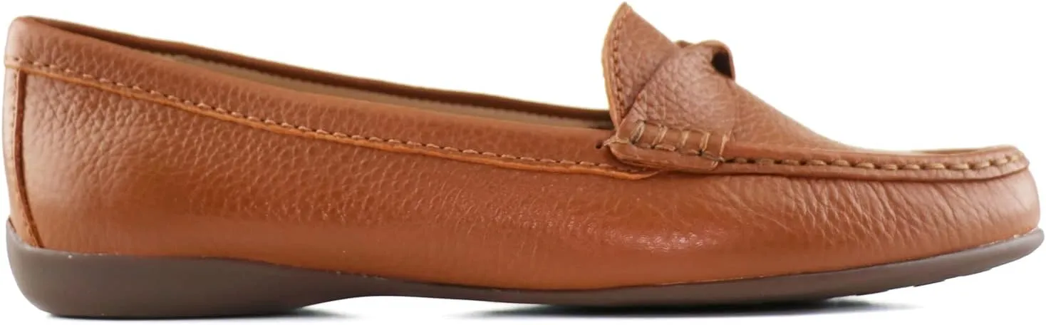 Women's Genuine Leather Casual Comfort Slip on Loafers