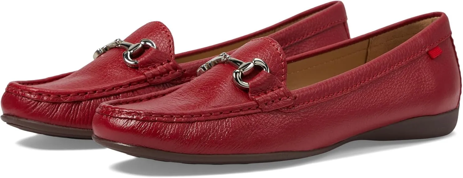 Women's Genuine Leather Slip on Buckle Loafer