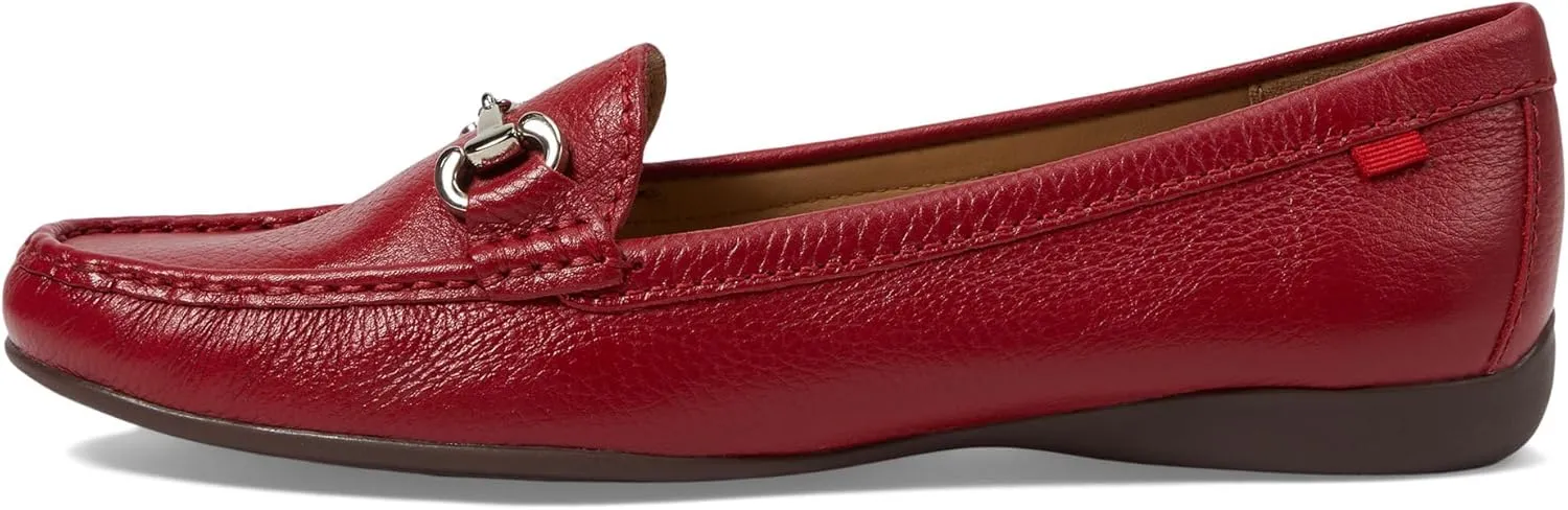Women's Genuine Leather Slip on Buckle Loafer