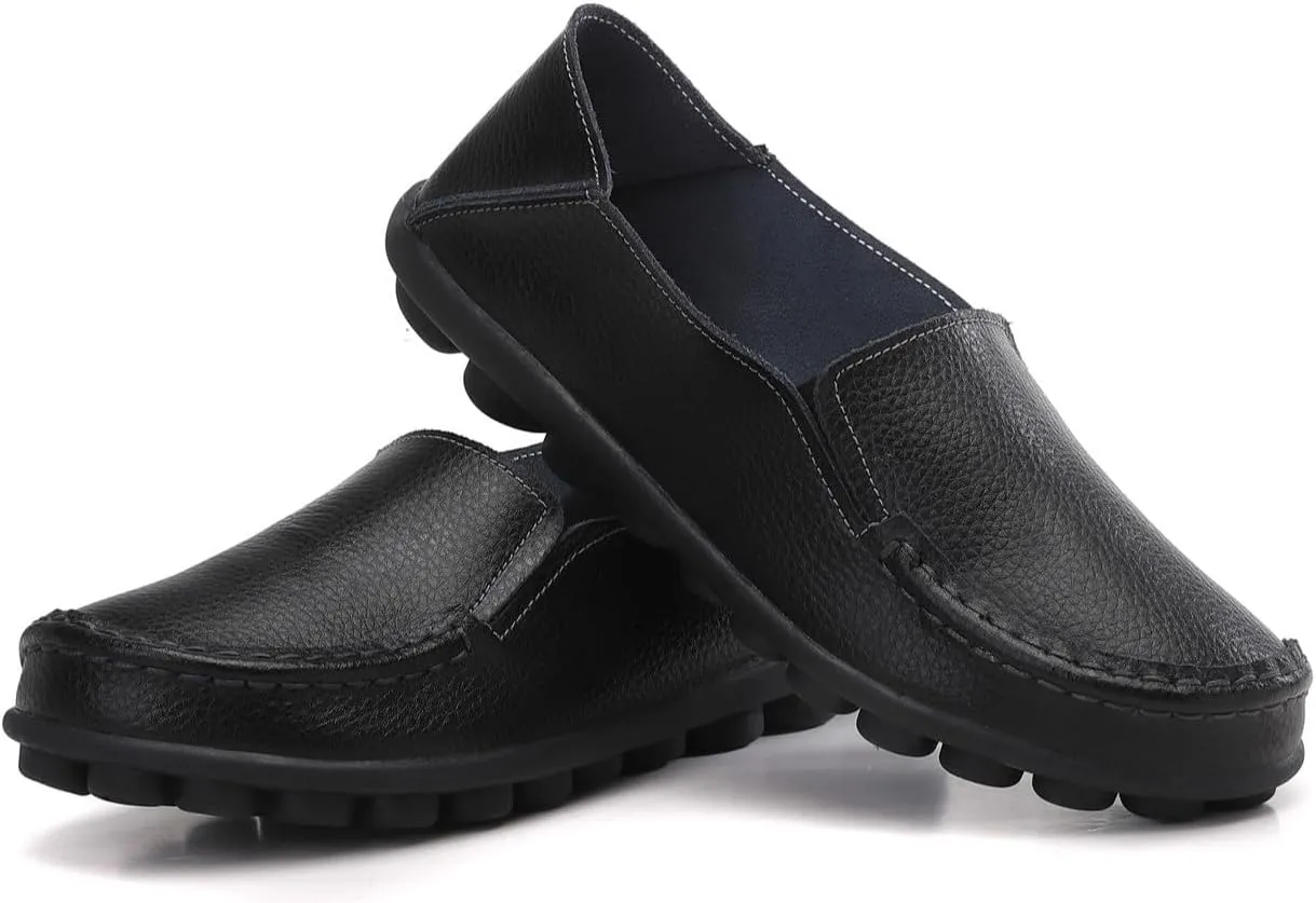 Women's Leather Loafers Comfortable Flat Shoes