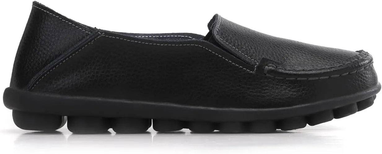 Women's Leather Loafers Comfortable Flat Shoes