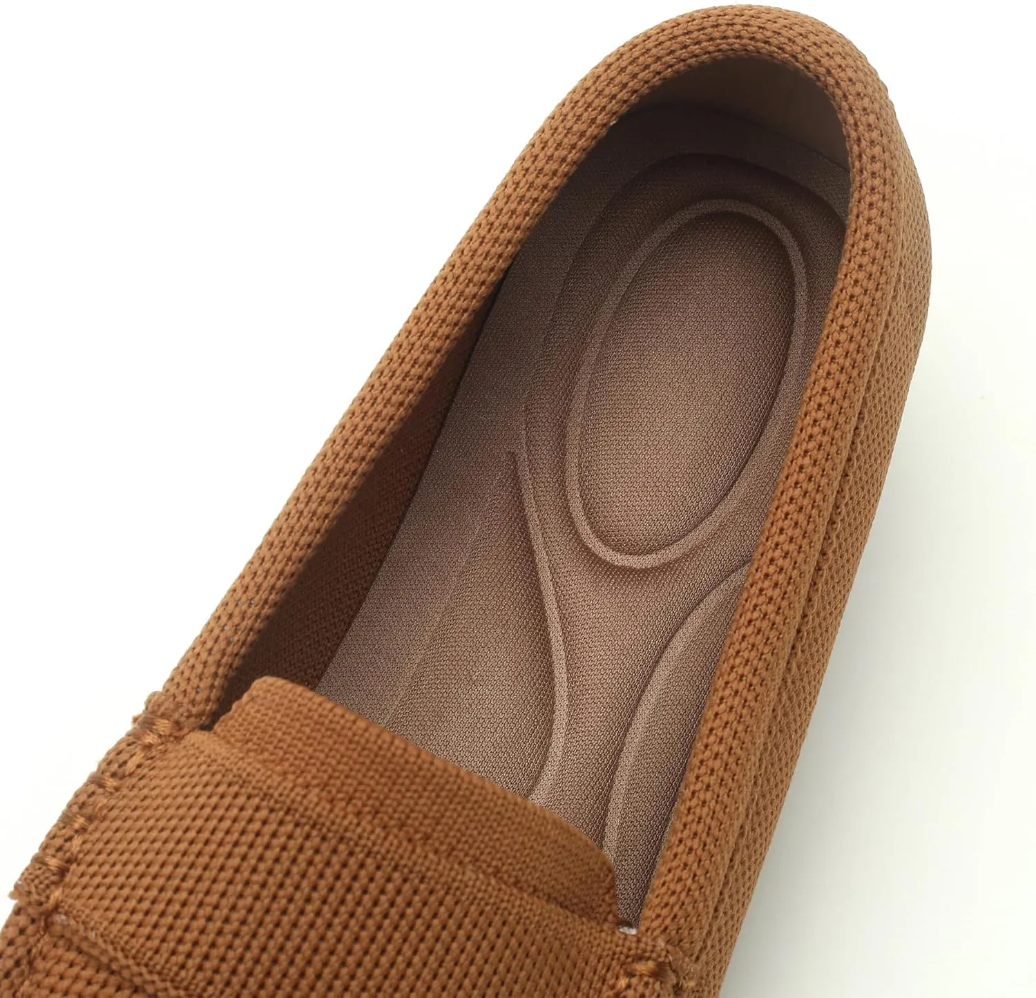 Women's Lightweight Knitted Loafers Casual Flat Shoes Comfortable Boat Shoes Flat Bottomed Breathable Shoes