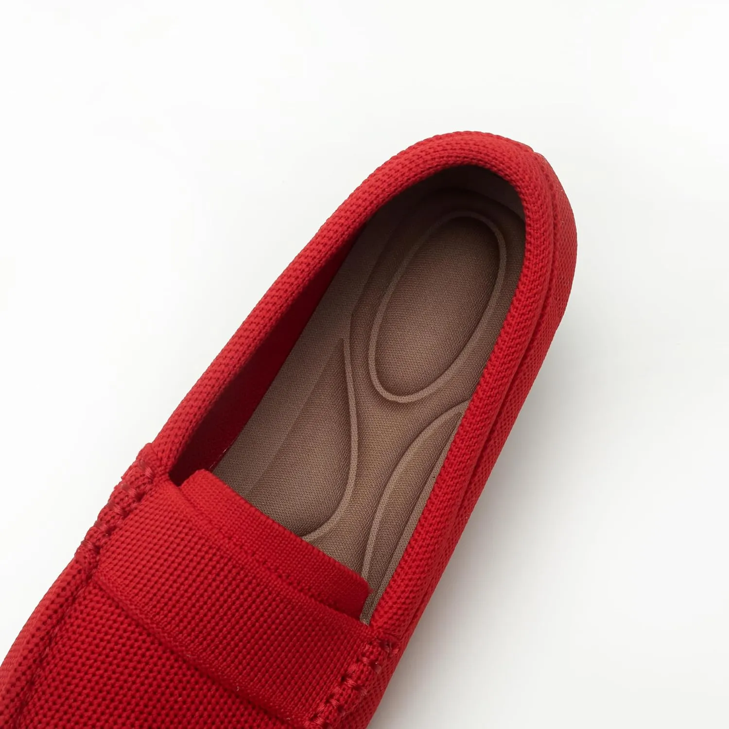 Women's Lightweight Knitted Loafers Casual Flat Shoes Comfortable Boat Shoes Flat Bottomed Breathable Shoes