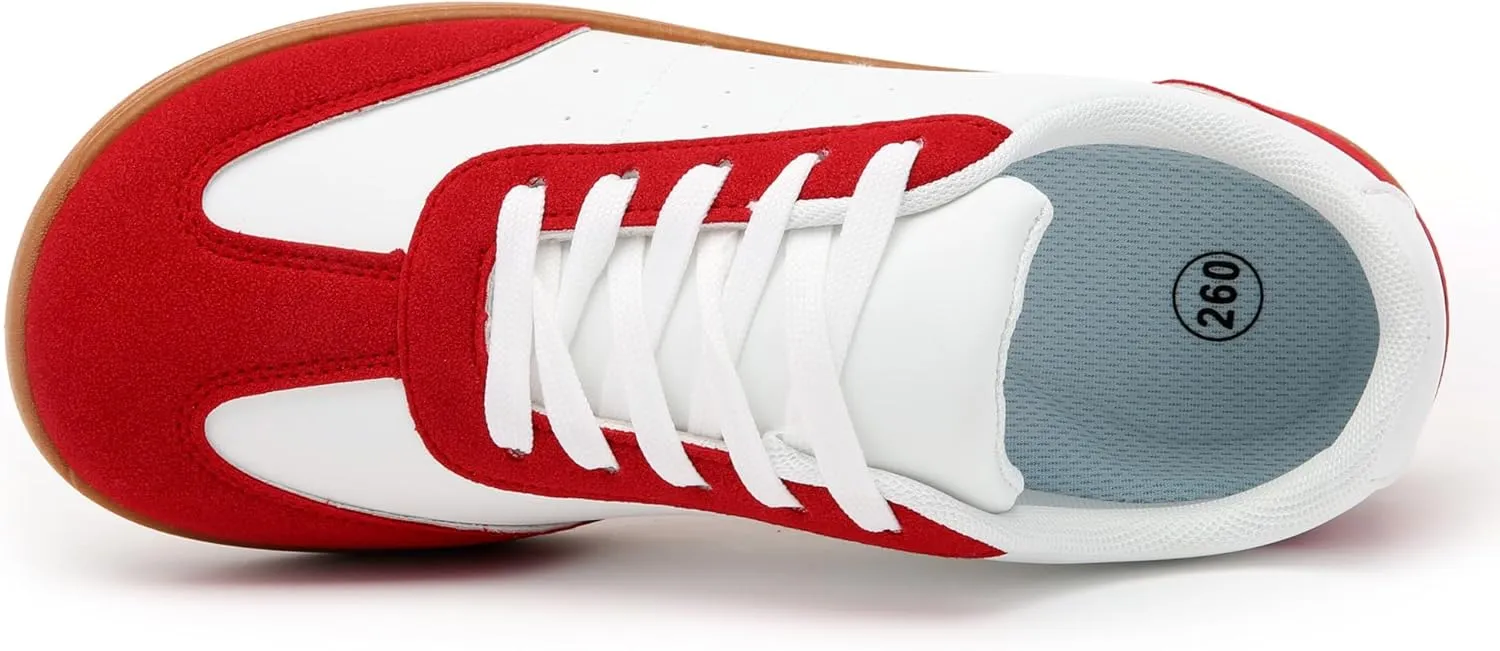 Women's Men's Classic Leather Sneakers Comfy Breathable Casual Walking Shoes Fashion Soft Lace-up Sneaker