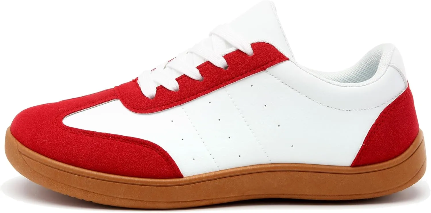 Women's Men's Classic Leather Sneakers Comfy Breathable Casual Walking Shoes Fashion Soft Lace-up Sneaker