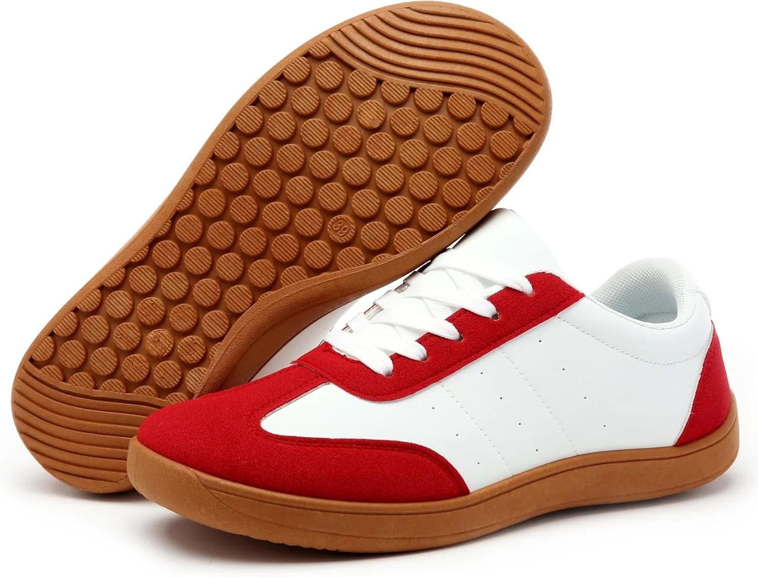 Women's Men's Classic Leather Sneakers Comfy Breathable Casual Walking Shoes Fashion Soft Lace-up Sneaker
