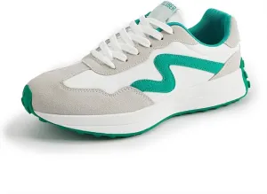 Women's Platform Retro Style Sneakers - Lace-up Classic Fashion Stylish Tennis Running Walking Shoes