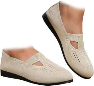 Women's Slip on Loafer Shoes, Casual On Flat Shoes, Breathable Mesh Walking Shoes